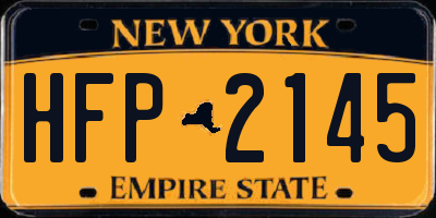 NY license plate HFP2145
