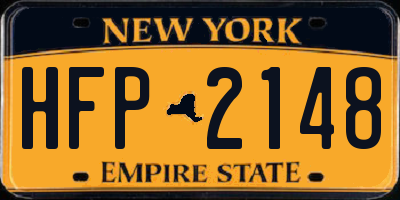 NY license plate HFP2148