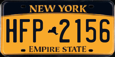 NY license plate HFP2156