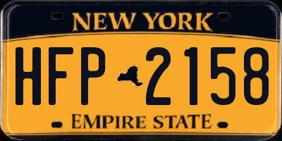 NY license plate HFP2158