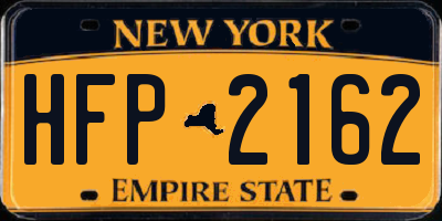 NY license plate HFP2162