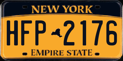 NY license plate HFP2176