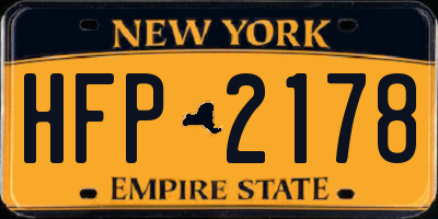 NY license plate HFP2178