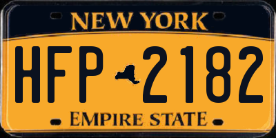 NY license plate HFP2182