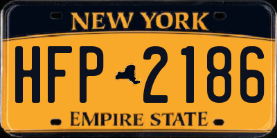 NY license plate HFP2186
