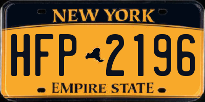 NY license plate HFP2196