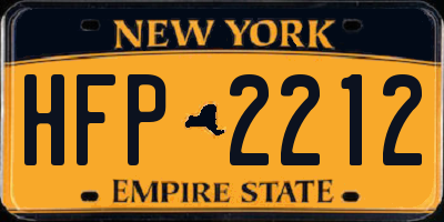 NY license plate HFP2212