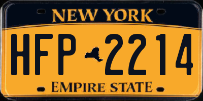 NY license plate HFP2214