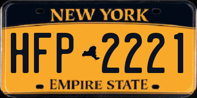 NY license plate HFP2221
