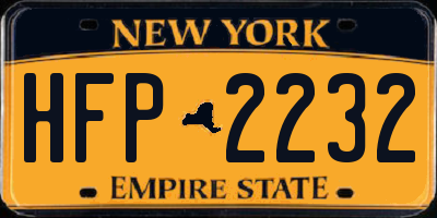 NY license plate HFP2232