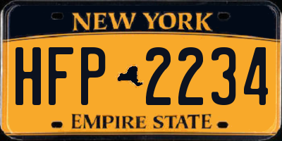 NY license plate HFP2234