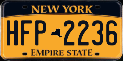 NY license plate HFP2236