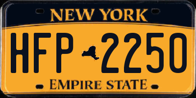 NY license plate HFP2250