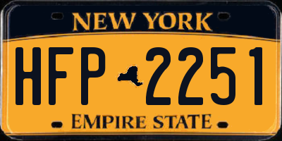 NY license plate HFP2251