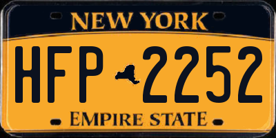 NY license plate HFP2252
