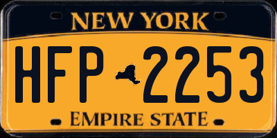 NY license plate HFP2253