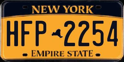 NY license plate HFP2254