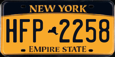 NY license plate HFP2258