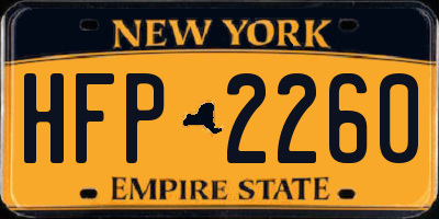 NY license plate HFP2260