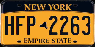 NY license plate HFP2263