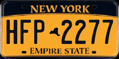 NY license plate HFP2277