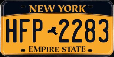 NY license plate HFP2283