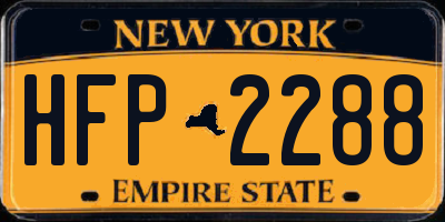 NY license plate HFP2288