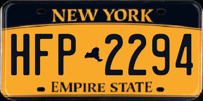 NY license plate HFP2294