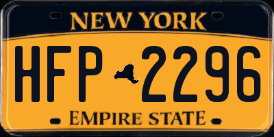NY license plate HFP2296