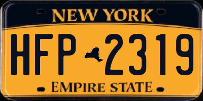 NY license plate HFP2319