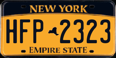 NY license plate HFP2323