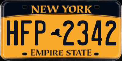 NY license plate HFP2342