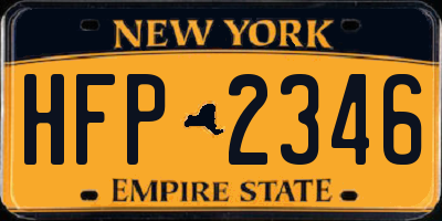 NY license plate HFP2346