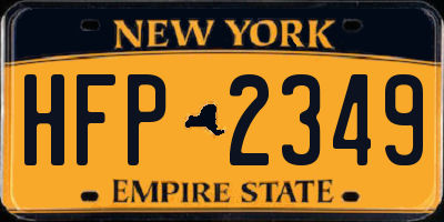 NY license plate HFP2349