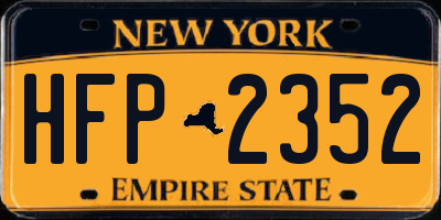 NY license plate HFP2352