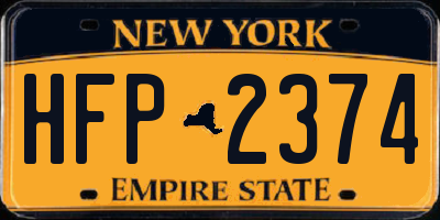 NY license plate HFP2374