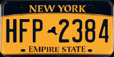 NY license plate HFP2384