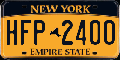 NY license plate HFP2400