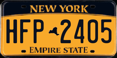 NY license plate HFP2405