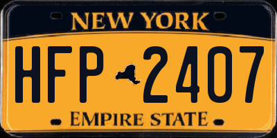 NY license plate HFP2407