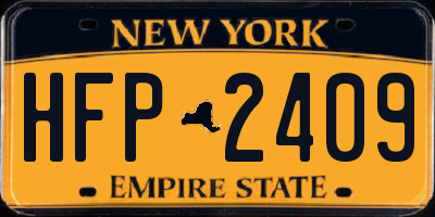 NY license plate HFP2409