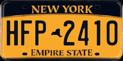 NY license plate HFP2410
