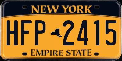 NY license plate HFP2415