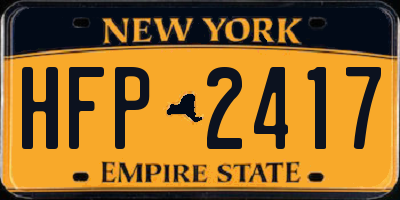NY license plate HFP2417