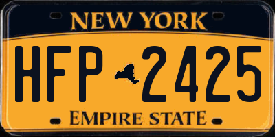 NY license plate HFP2425