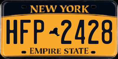 NY license plate HFP2428