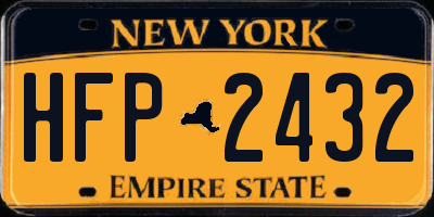 NY license plate HFP2432