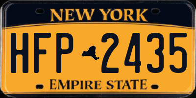 NY license plate HFP2435