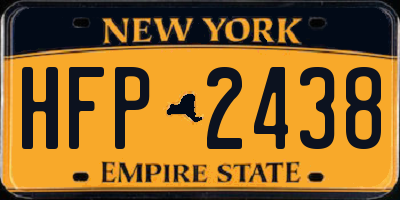 NY license plate HFP2438