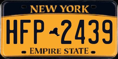 NY license plate HFP2439
